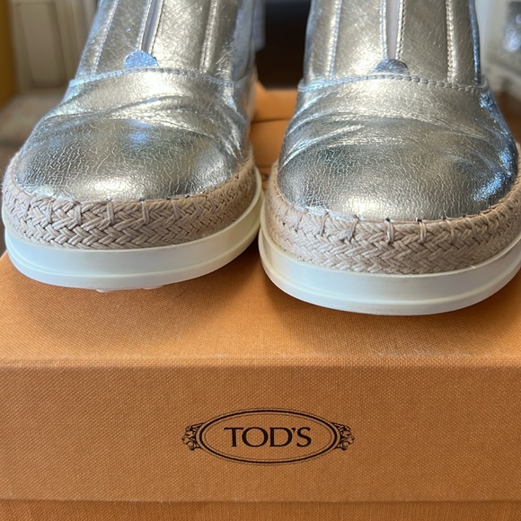 TOD’S Gomma Rafia TV Francesina Pelle Sneaker - Picture 7 of 16